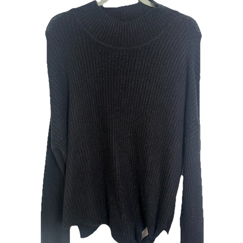 New Direction Knit Crew Neck Pullover Sweater Black Women's Size XL - Picture 1 of 6
